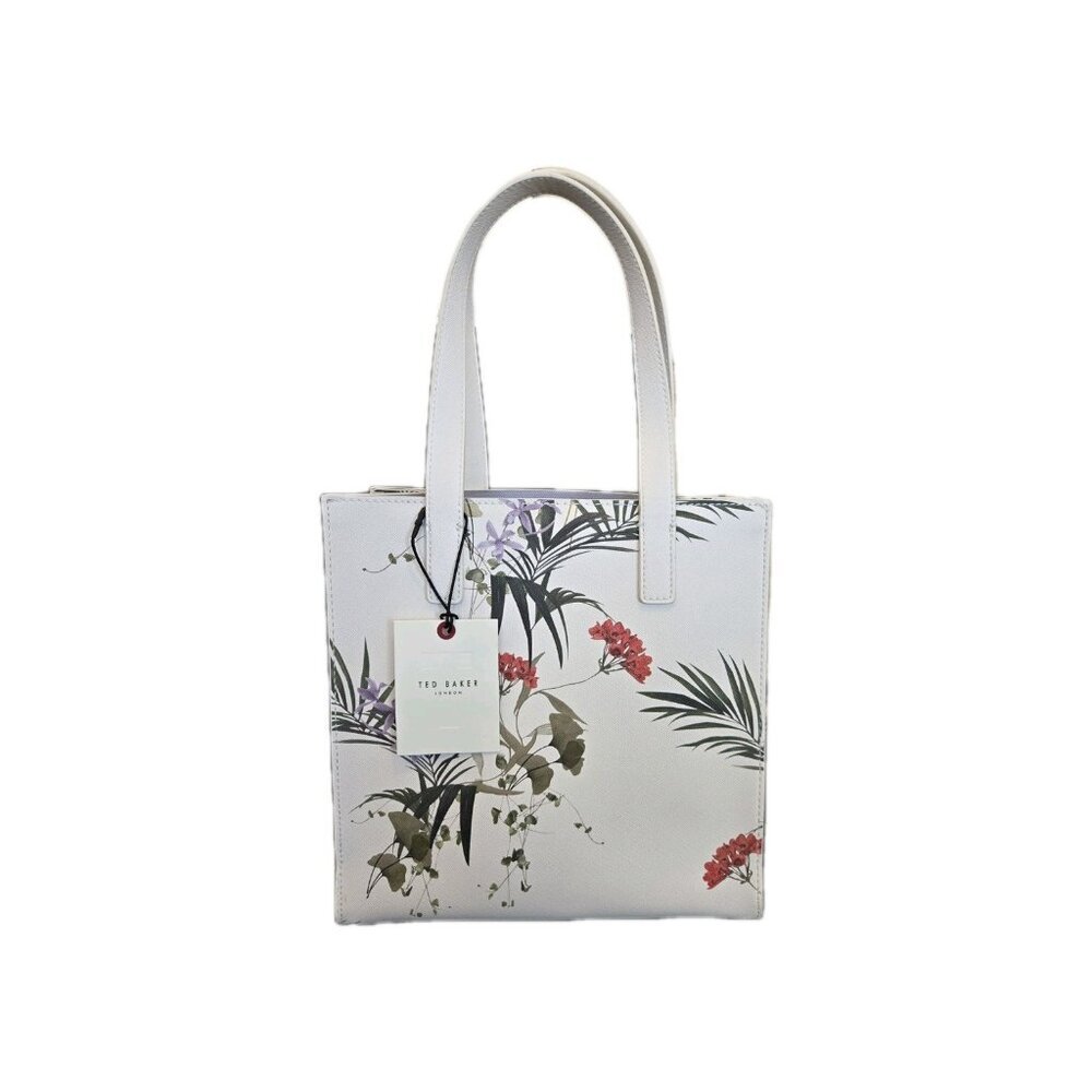 New NWT Ted Baker London "The Icon" Small Wite Floral Tote / Purse - Picture 4 of 6